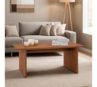 IDIMEX Table Basse Salto rectangulaire pour Salon en Bois Massif Brun foncé, 110x45 cm, élégante et Minimaliste, Pieds en Bois