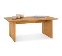 Table basse SALTO rectangulaire pour salon en bois massif finition laquée, 110x45 cm, élégante et minimaliste, pieds en bois