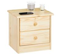 Table de chevet RONDO pin massif vernis naturel