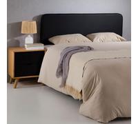 IDIMEX Tête de lit Celest 160, Rembourrée, Fixation Murale, Design Arrondi Moderne, pour lit 160 cm ou Moins, Noir