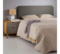 IDIMEX Tête de lit Celest 160, Rembourrée, Fixation Murale, Design Arrondi Moderne, pour lit 160 cm ou Moins, Gris