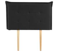 IDIMEX Tête de lit JALEYA 90 capitonnée, en Tissu rembourré, Pieds en Bois, Design élégant, pour Lits 90 cm, Noir