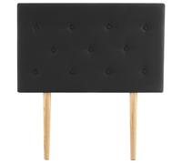 Tête de lit MAVELI 90 capitonnée sur pieds, en tissu - Noir Noir G