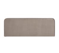 Tête de lit NOVARE 160, En tissu rembourré, Fixation murale Design arrondi moderne, Pour lit 160 cm ou moins, Grège