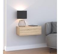 IDIMEX Tiroir Suspendu THALA, Table de Nuit étagère Murale avec 1 tiroir sans poignée, revêtement mélaminé, en Bois, Coloris chêne Sonoma