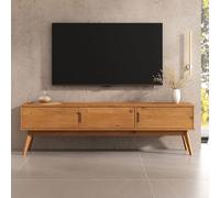 IDIMEX Tivoli - Meuble bas en bois massif - 180 cm - Finition chêne - Meuble TV avec grand espace de rangement - Meuble de salon, buffet de salon, meuble TV, design scandinave