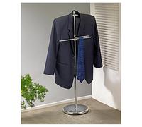 Valet de chambre JÖRG valet de nuit support pour vestes porte vêtements en métal chromé