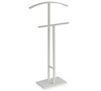 Valet de chambre SCOTT H 100 cm en métal beige porte-vêtements avec un cintre pour veste et un portant pour pantalon