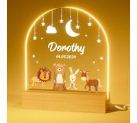 iDIY Veilleuse Bébé Personalisée - Lampe Naissance Garçon/Fille, Décoration Chambre Étoiles