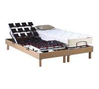 Idliterie 180x200 en bois matelas sommier tete de lit - sommier a plots chene clair