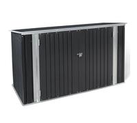 IDMarket - Abri de Jardin en métal verrouillable Multi-Rangement pour Stockage vélos, Outils, poubelles