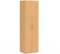 IDMarket - Armoire 2 Portes Juliana Bois penderie 50 cm avec étagère