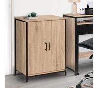 Idmarket Armoire Basse Detroit 2 Portes Design Industriel Multicolore