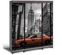 IDMarket - Armoire de Rangement penderie Pliable vêtements en Tissu New-York Dressing XXL