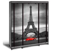 IDMarket - Armoire de Rangement penderie Pliable vêtements en Tissu Paris Dressing XXL