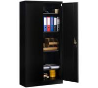 IDMarket - Armoire métallique 80 cm 5 Niveaux Noire