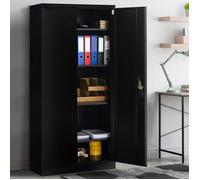IDMarket - Armoire métallique 80 cm 5 Niveaux Noire
