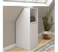 Armoire sous pente 1 porte et 1 niche TOMI 40 x 50 x 70/110 cm blanc