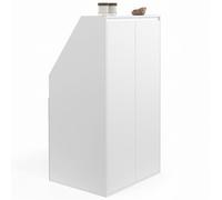IDMarket - Armoire sous Pente 2 Portes TOMI 60 x 50 x 110/70 cm Blanc
