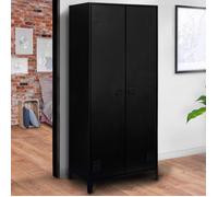 Armoire vestiaire penderie ESTER 2 portes métal noir design industriel