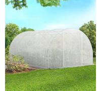 IDMARKET Bâche de rechange 130 gr/m² pour serre 12m² blanche 4 saisons ZEBRA