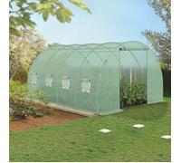 IDMARKET Bâche de rechange 130 gr/m² pour serre 12m² verte ZEBRA
