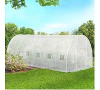 IDMARKET Bâche de rechange 130 gr/m² pour serre 18M² blanche 4 saisons CRIMÉE
