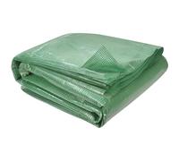 IDMarket - Bâche de Rechange 130 GR/m² pour Serre Tunnel 6m² Verte 2 Sections Roma