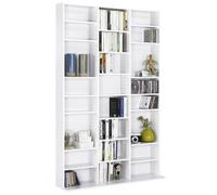 IDMarket Bibliothèque étagère CD CEYLIA 30 cases étagères modulables bois blanc