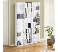IDMARKET Bibliothèque étagère CD CEYLIA 30 cases avec étagères modulables bois blanc
