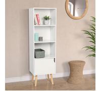 Bibliothèque étagère EMMIE scandinave bois blanc