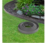 IDMarket - Bordurette de Jardin Flexible 10 M Gris Anthracite Hauteur 5 CM + 30 piquets