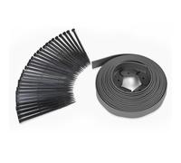 IDMarket - Bordurette de Jardin Flexible 10 M Gris Anthracite Hauteur 5 CM + 30 piquets