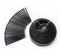 IDMarket - Bordurette de Jardin Flexible 10 M Noire Hauteur 5 CM + 30 piquets