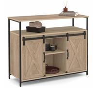 IDMarket - Buffet 100 cm Quebec 2 Portes Grange coulissantes Design Industriel