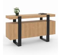 Buffet 140 Cm Octave 4 Portes Effet Lattes
