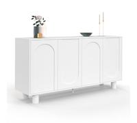 ID MARKET buffet 4 portes 160 cm Moderne blanc