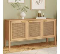 Idmarket Buffet Bas 110 Cm Edhen 3 Portes Avec Cannage