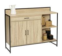 Buffet Bas De Cuisine 120 Cm Detroit Plan De Travail H.83 Cm 2 Portes + Tiroir Design Industriel