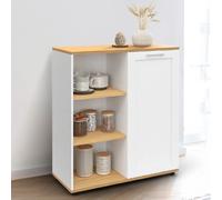 IDMarket Buffet d'appoint Vito - Bois/Blanc