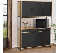 Buffet De Cuisine 120 Cm Boston Meuble 6 Portes Design Industriel + Tiroir