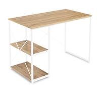 IDMarket Bureau droit DETROIT design industriel métal blanc