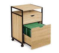 Caisson De Bureau Support Imprimante Detroit 2 Tiroirs Design Industriel