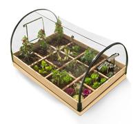 IDMarket - Carré Potager 12 Compartiments + Housse Serre châssis