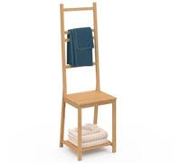 IDMarket - Chaise porte-serviettes LANA 4 niveaux en bambou