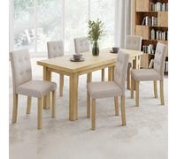 IDMARKET Chaises POLGA - Capitonnées Beiges