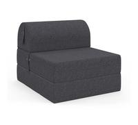 IDMARKET Chauffeuse PALOMA en tissu gris anthracite
