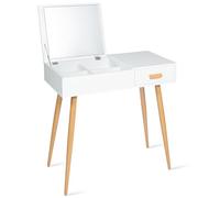 IDMarket - Coiffeuse scandinave Lisa Miroir Rabattable Blanche