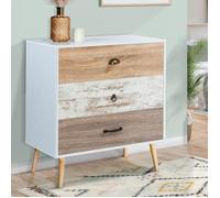 IDMARKET Commode 3 tiroirs BAHIA 75 cm scandinave