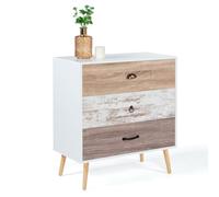 IDMARKET Commode 3 tiroirs BAHIA 75 cm scandinave